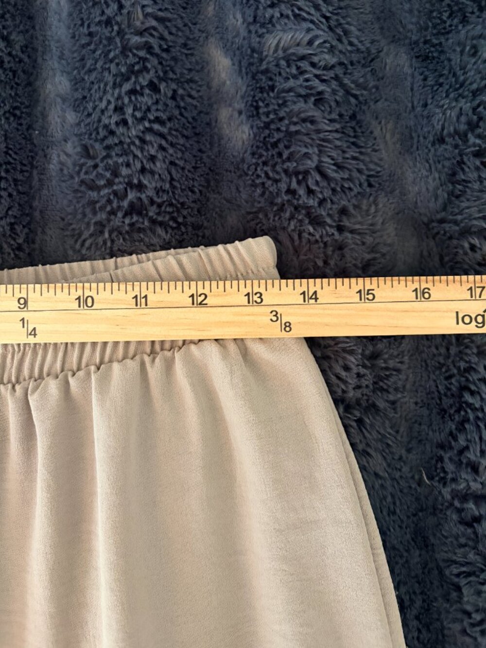 Zara Wide Leg Pants Womens M Taupe Beige Elastic Waist Flowy Vacation Resortwear - Picture 4 of 8